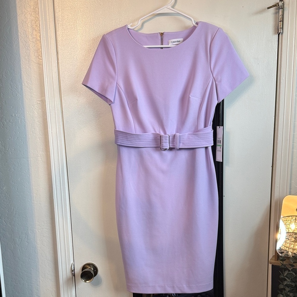 Calvin Klein Light Purple Midi Dress NWT